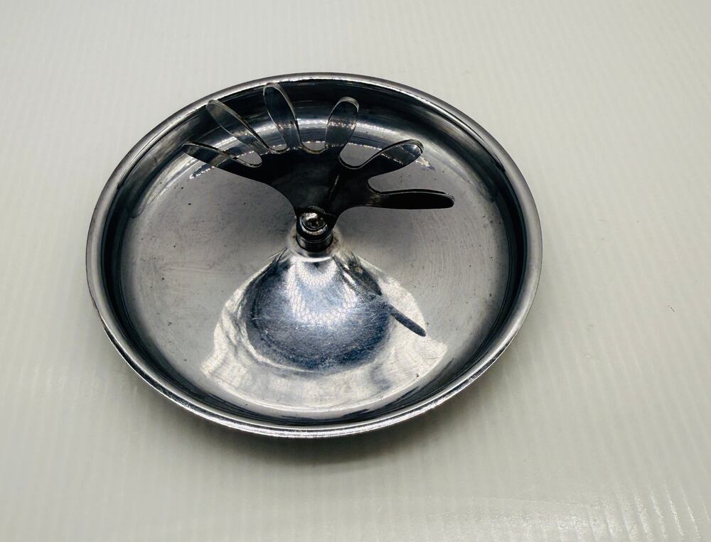 Vintage Peerless Stainless Steel 5-Slot Pincherette Ashtray / Trinket Dish MCM